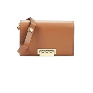 ZAC Zac Posen Brown Clutch with Gold Accents